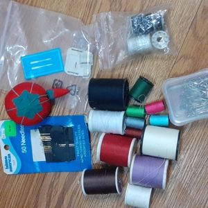 Needle and Thread Small Sewing Lot